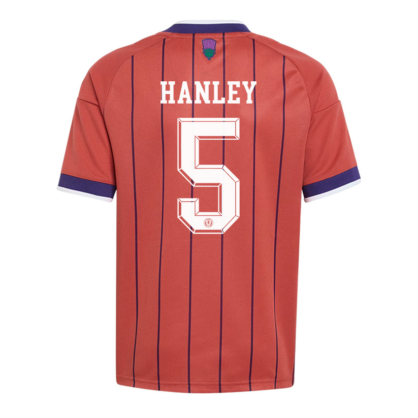Grant Hanley 5 Youth Scotland National Team 2026 Away Jersey - Red - Jersey Teams