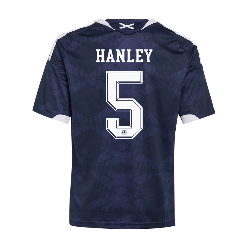 Grant Hanley 5 Youth Scotland National Team 2026 Home Jersey - Navy - Jersey Teams