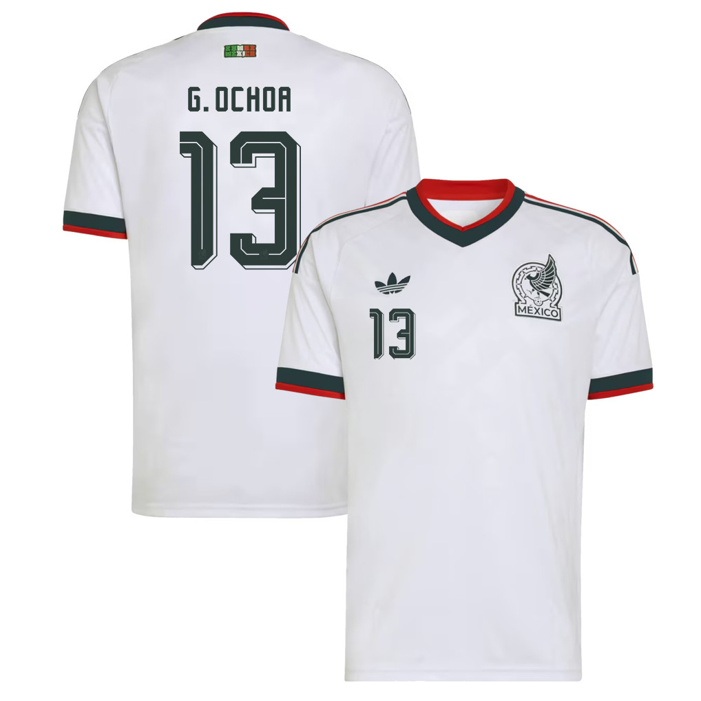 Guillermo Ochoa 13 Mexico National Team 2026 Away Jersey - White, Men - Jersey Teams