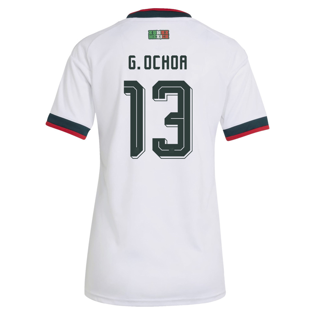 Guillermo Ochoa 13 Women's Mexico National Team 2026 Away Jersey - White - Jersey Teams