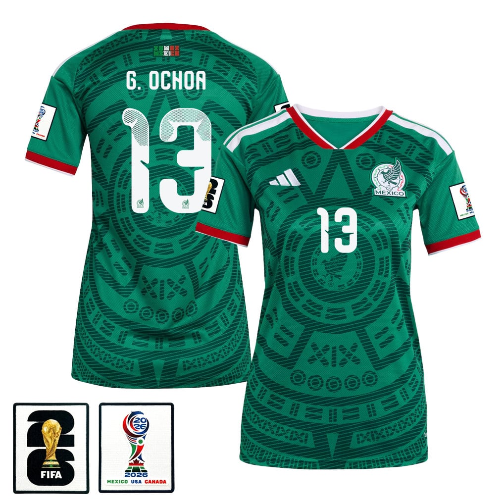 Guillermo Ochoa 13 Women's Mexico National Team 2026 Home Jersey - Green - Jersey Teams