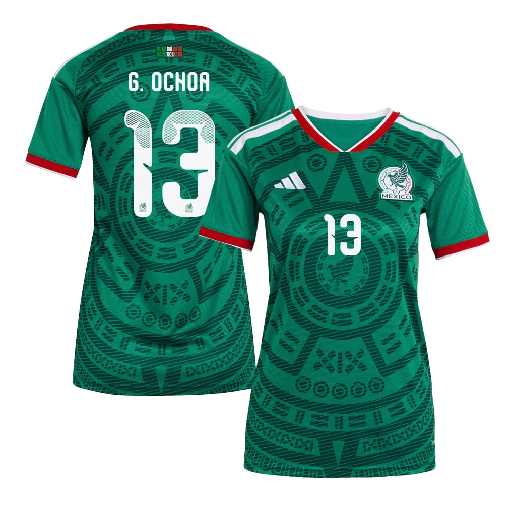 Guillermo Ochoa 13 Women's Mexico National Team 2026 Home Jersey - Green - Jersey Teams