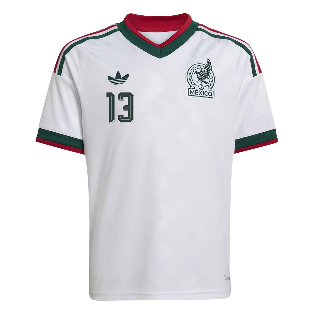 Guillermo Ochoa 13 Youth Mexico National Team 2026 Away Jersey - White - Jersey Teams