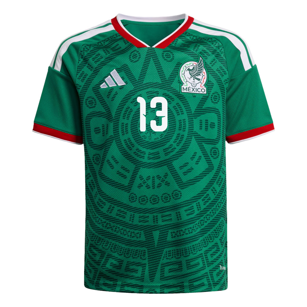 Guillermo Ochoa 13 Youth Mexico National Team 2026 Home Jersey - Green - Jersey Teams