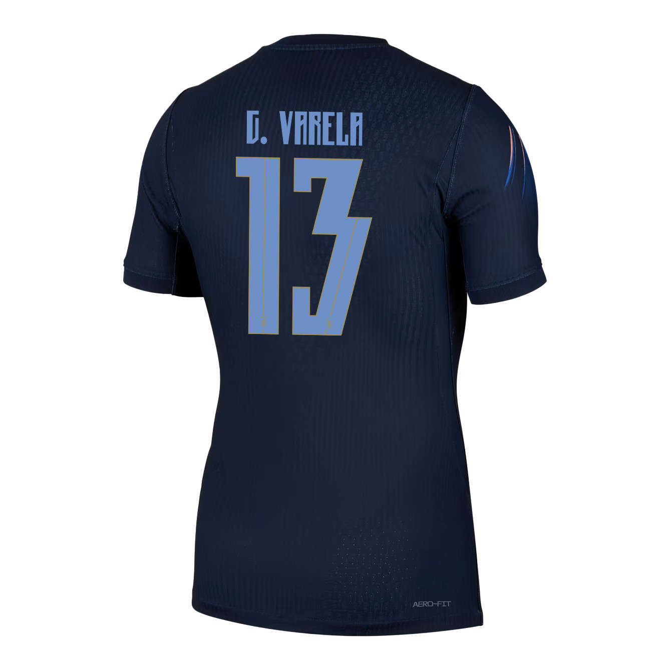Gullermo Varela 13 Uruguay National Team 2026 Away Jersey - Navy, Men - Jersey Teams
