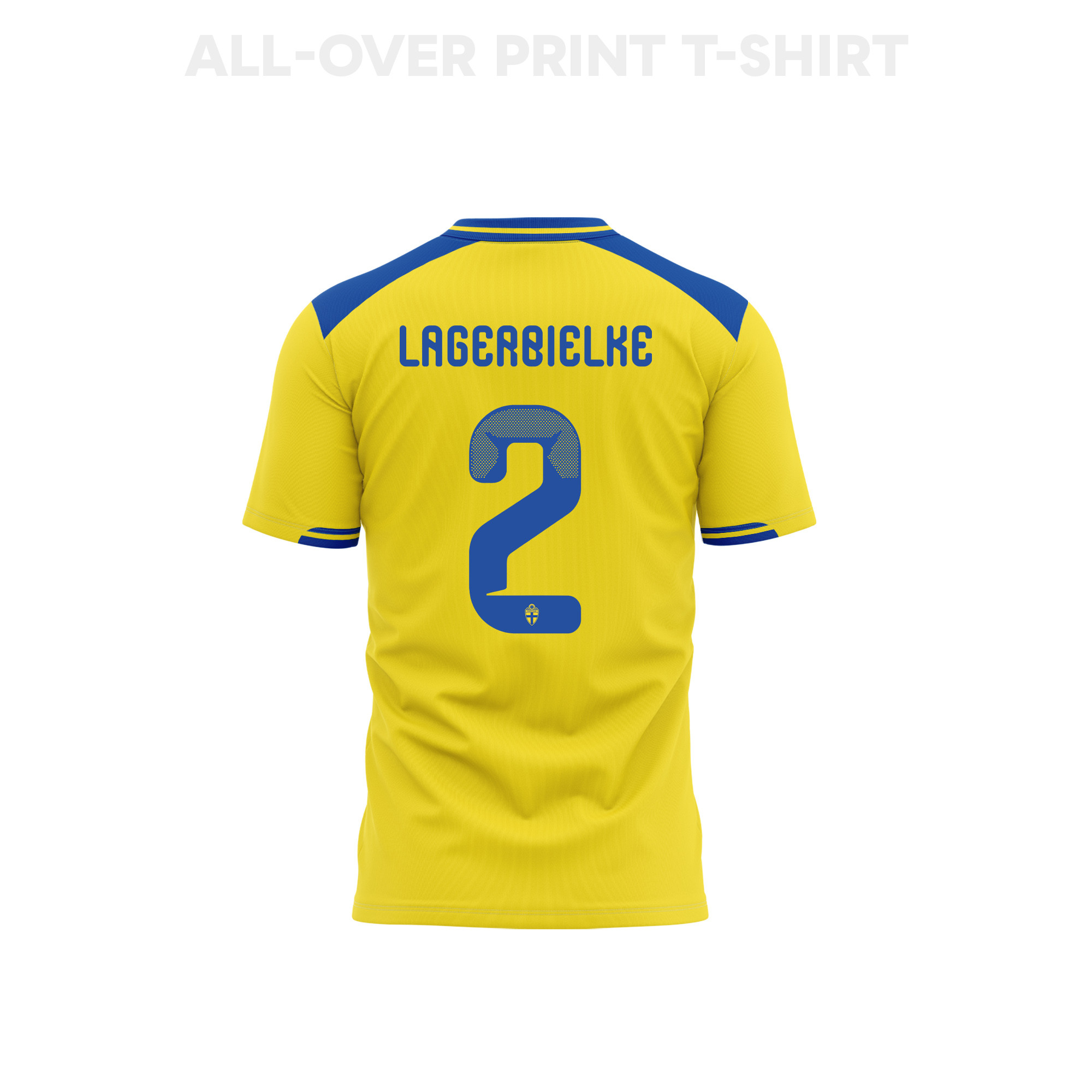 Gustaf Lagerbielke 2 Sweden 2026 Home 3D T-Shirt Fully Printed – Unisex, Yellow - Jersey Teams