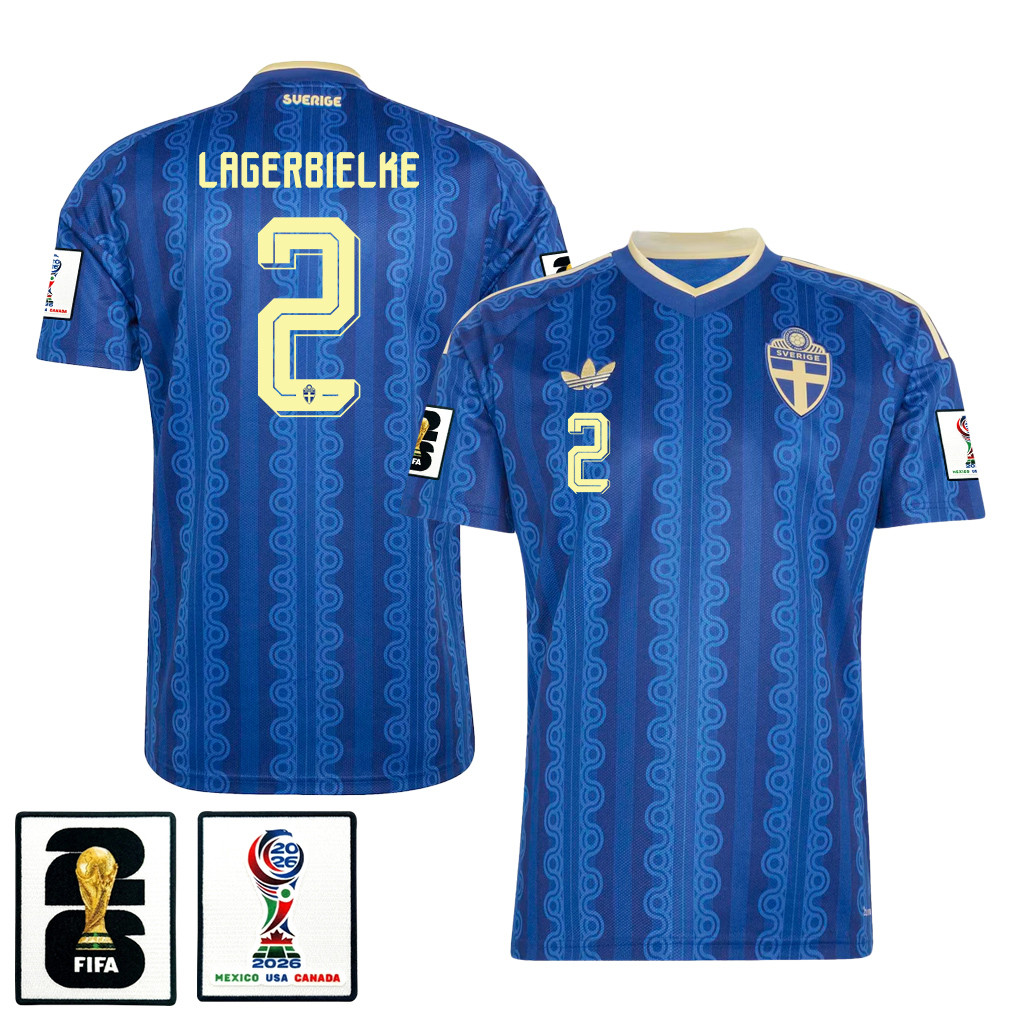 Gustaf Lagerbielke 2 Sweden National Team 2026 Away Jersey - Blue, Men - Jersey Teams