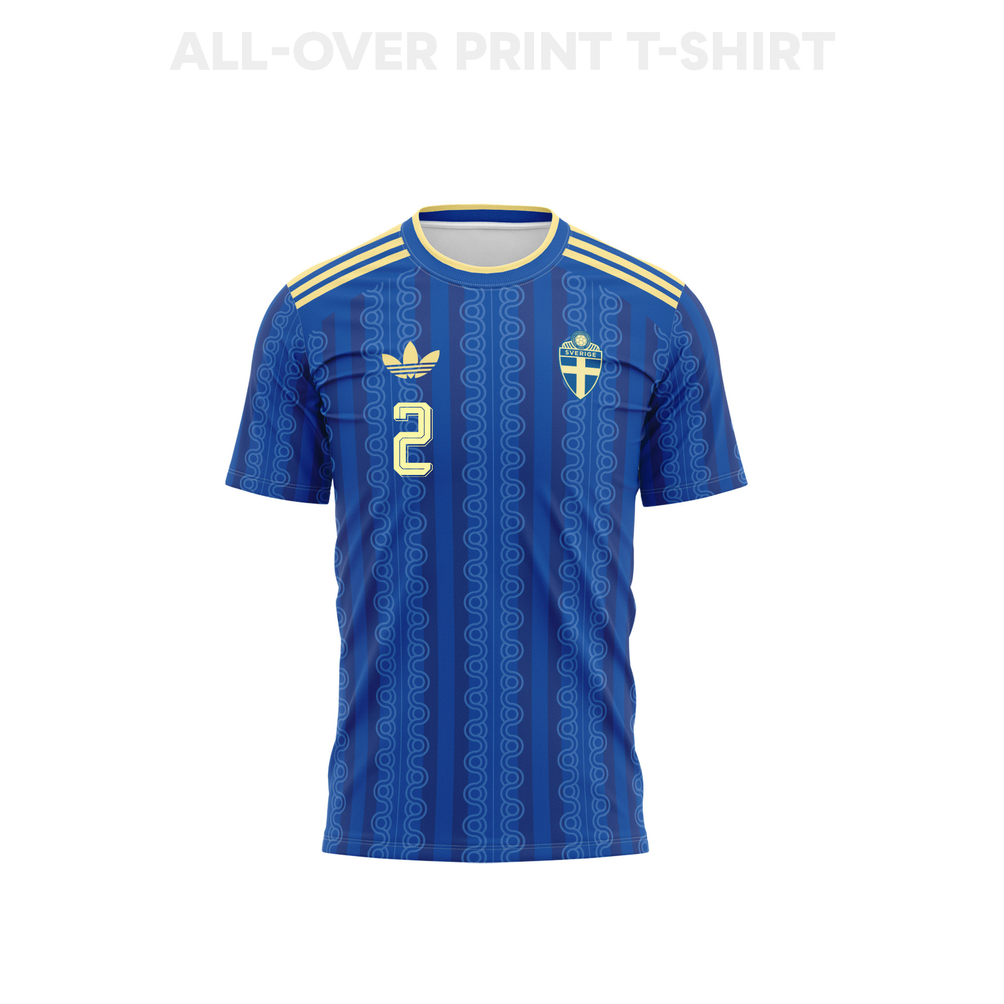 Gustaf Lagerbielke 2 Youth Sweden 2026 Away 3D T-shirt Fully Printed – Blue - Jersey Teams