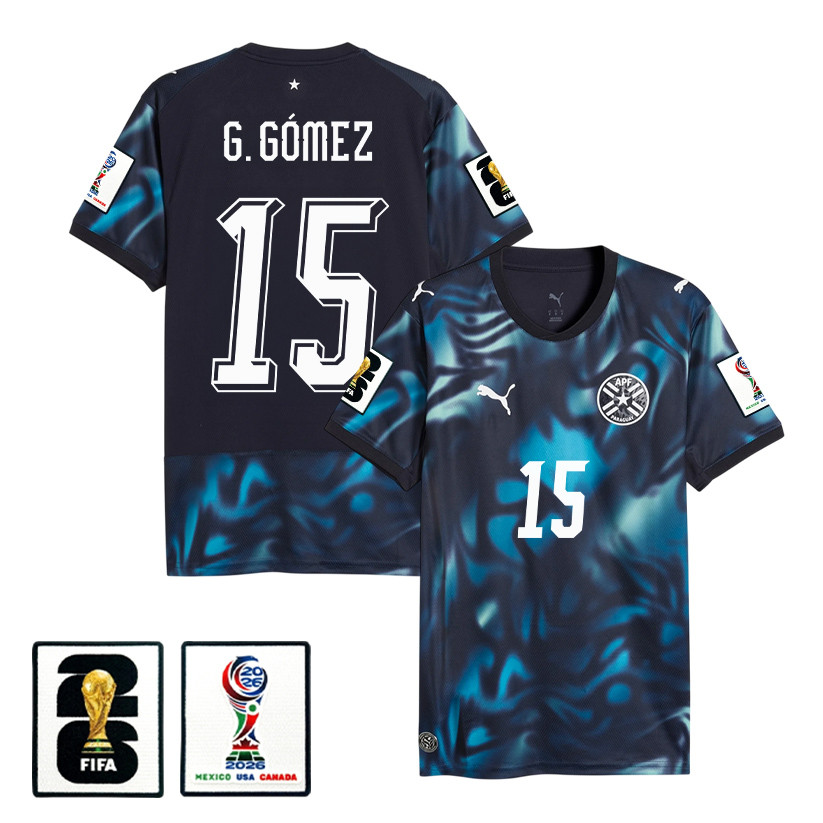 Gustavo Gómez 15 Paraguay National Team 2026 Away Jersey - Navy, Men - Jersey Teams