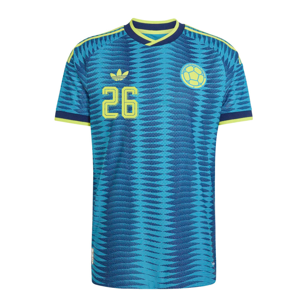 Gustavo Puerta 26 Colombia National Team 2026 x World Cup Patch Away Jersey - Turquoise, Men - Jersey Teams