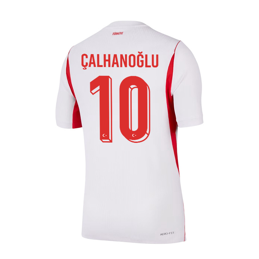 Hakan Çalhanoğlu 10 Turkey National Team 2026 Away Jersey - White, Men - Jersey Teams