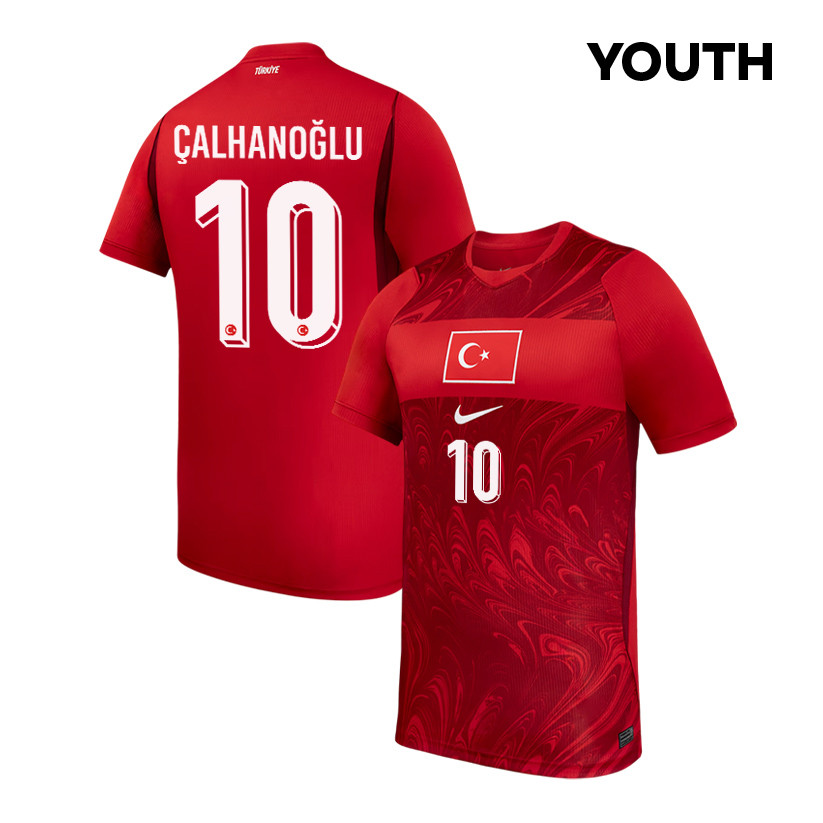 Hakan Çalhanoğlu 10 Youth Turkey National Team 2026 Home Jersey - Red - Jersey Teams