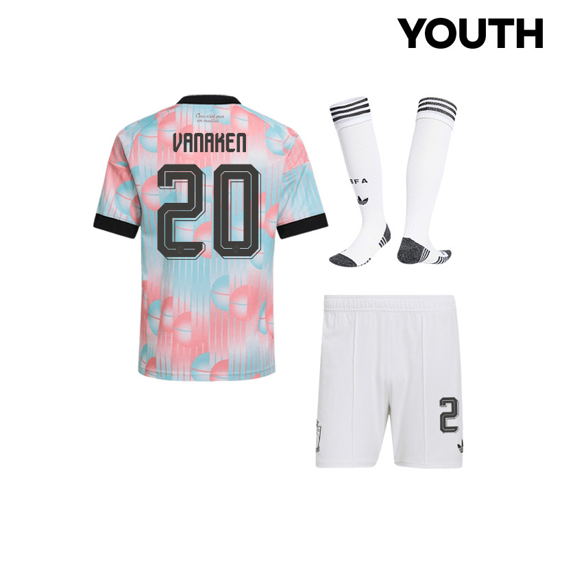 Hans Vanaken 20 Belgium 2026 YOUTH Away Kit Set – Light Blue - Jersey Teams