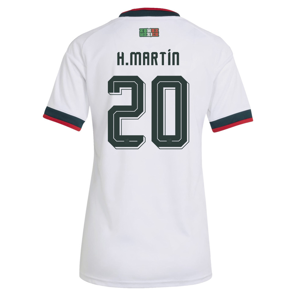Henry Martín 20 Women's Mexico National Team 2026 Away Jersey - White - Jersey Teams