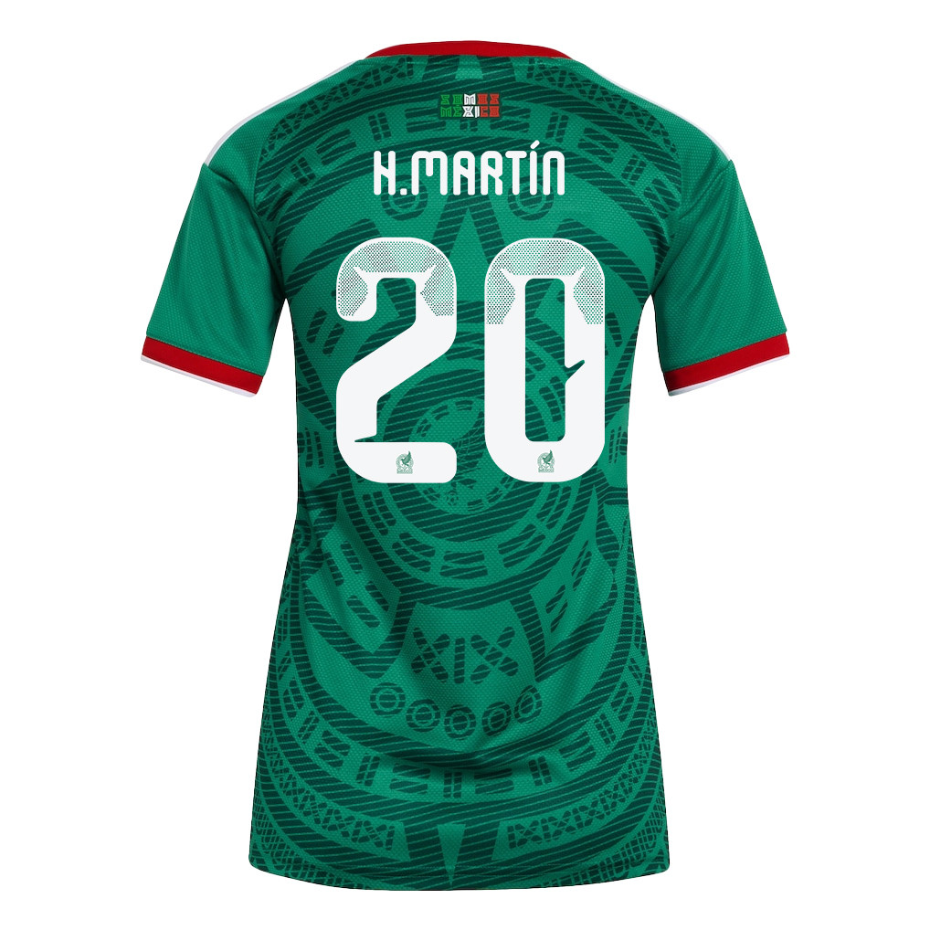Henry Martín 20 Women's Mexico National Team 2026 Home Jersey - Green - Jersey Teams