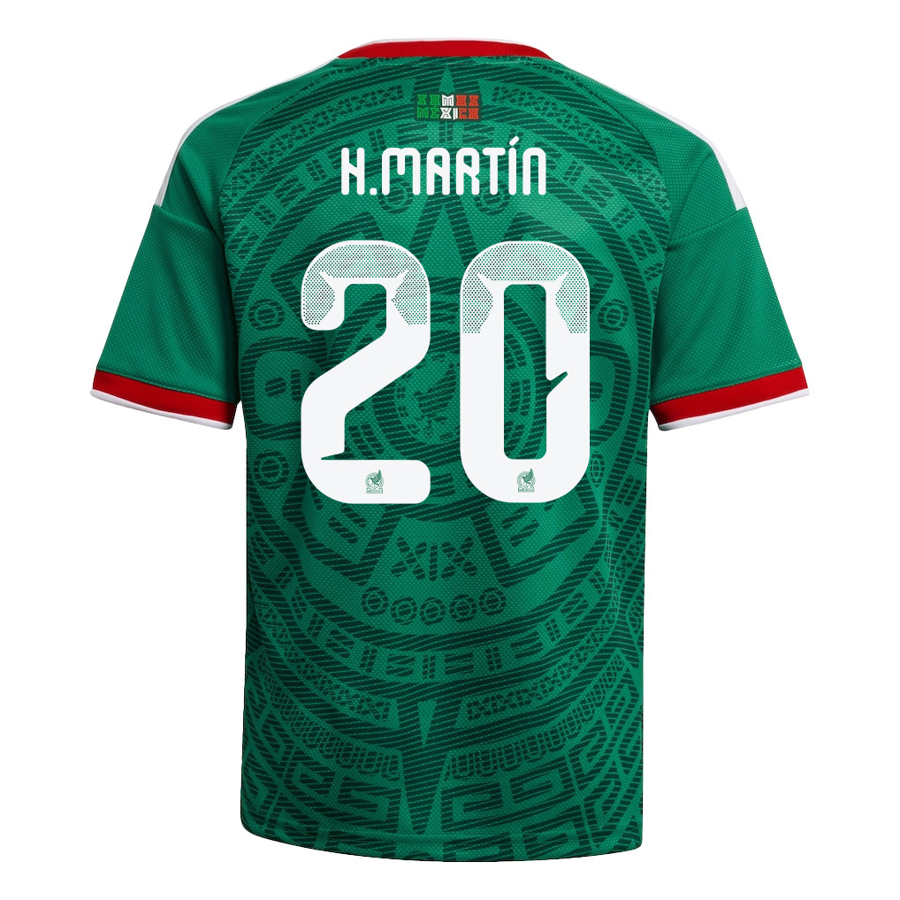 Henry Martín 20 Youth Mexico National Team 2026 Home Jersey - Green - Jersey Teams