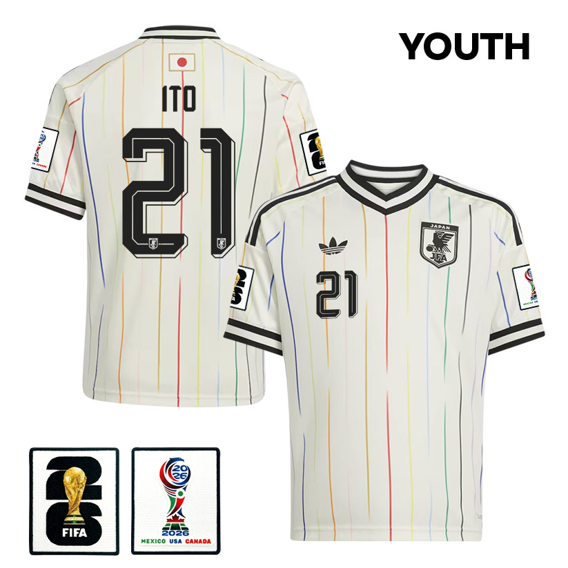 Hiroki Ito 21 Youth Japan National Team 2026 Away Jersey - Off White - Jersey Teams