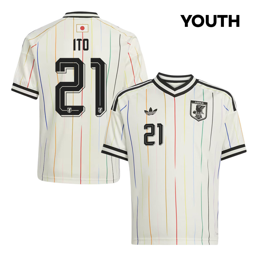 Hiroki Ito 21 Youth Japan National Team 2026 Away Jersey - Off White - Jersey Teams