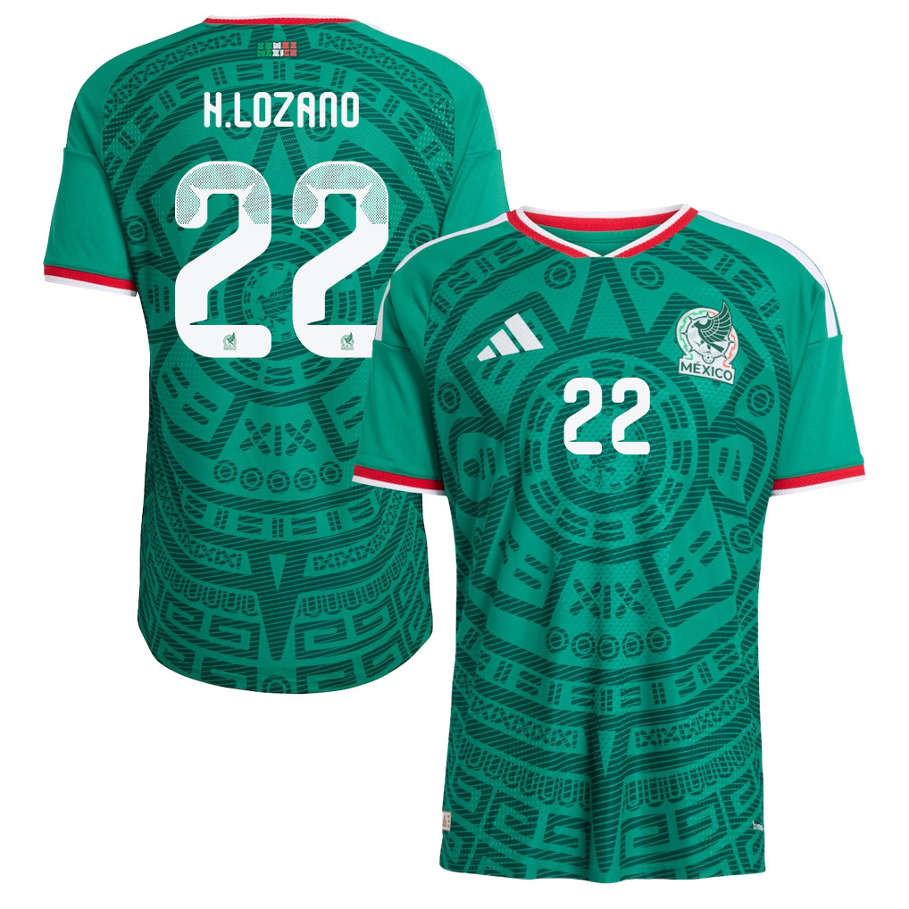 Hirving Lozano 22 Mexico National Team 2026 Home Jersey - Green, Men - Jersey Teams