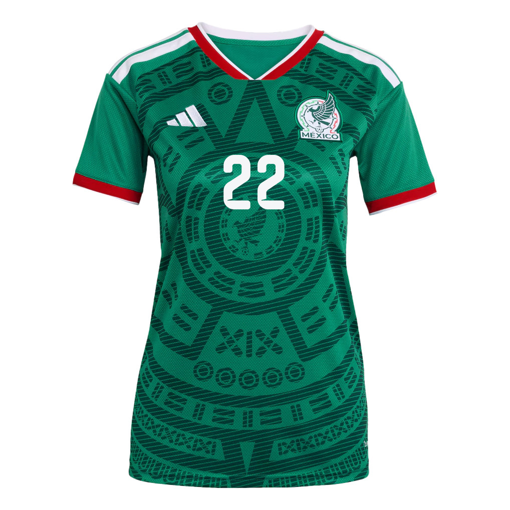 Hirving Lozano 22 Women's Mexico National Team 2026 Home Jersey - Green - Jersey Teams