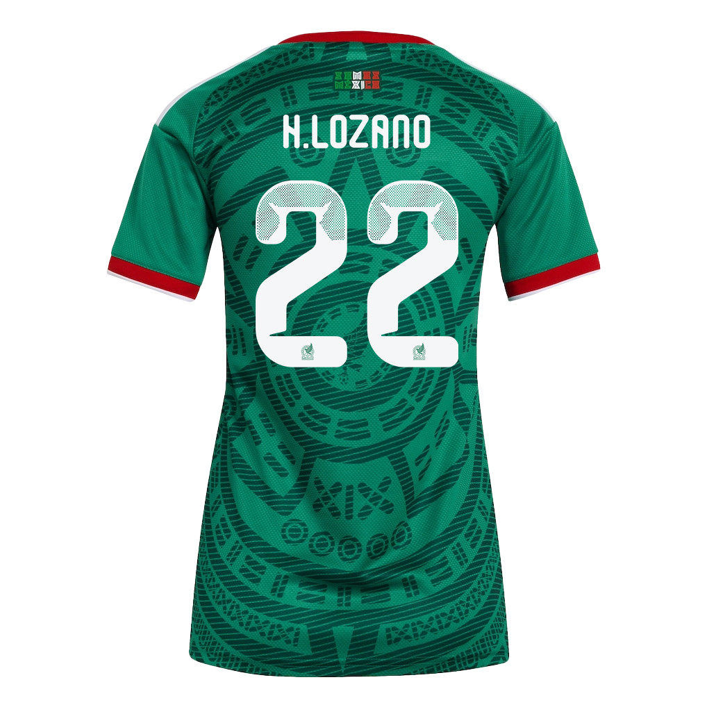 Hirving Lozano 22 Women's Mexico National Team 2026 Home Jersey - Green - Jersey Teams