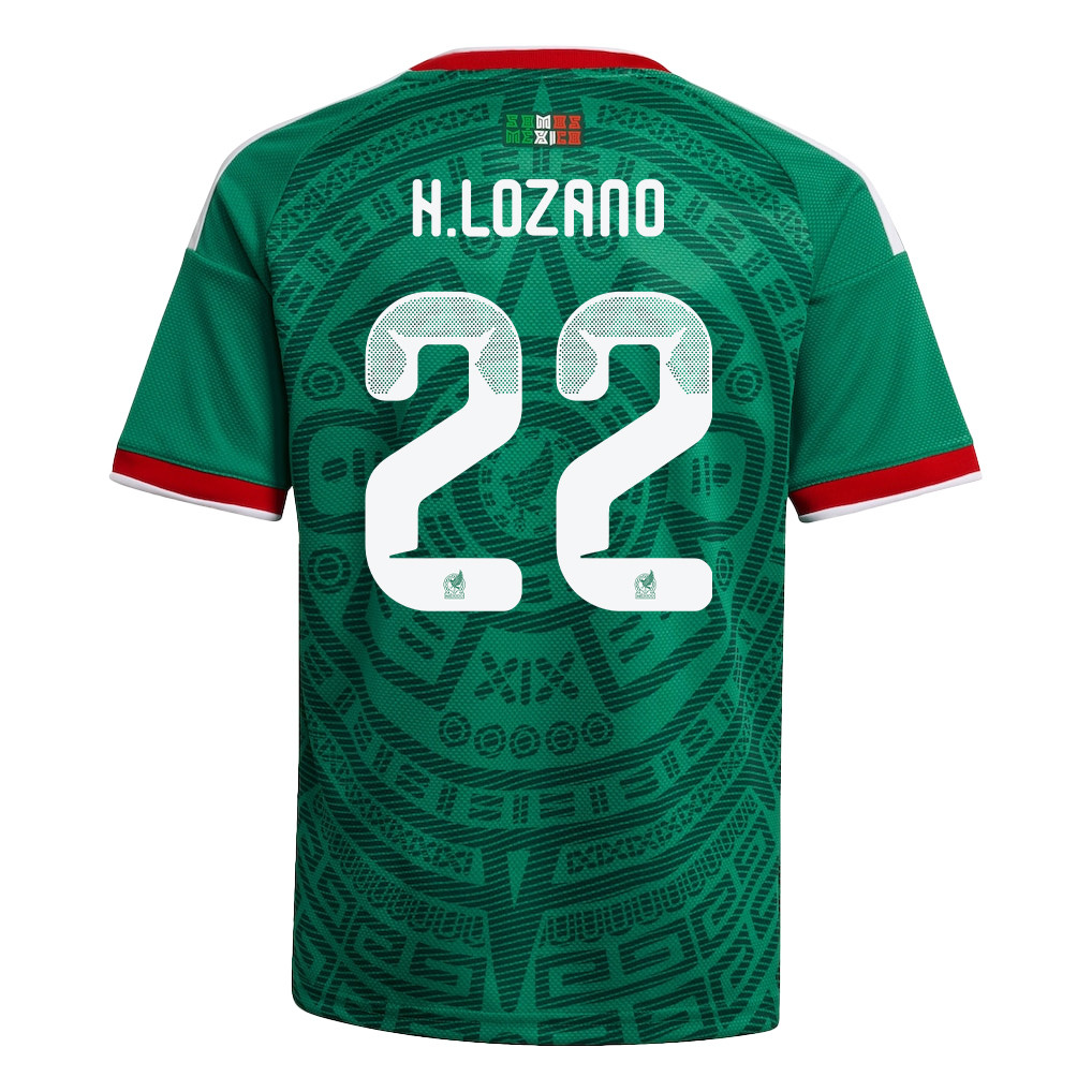 Hirving Lozano 22 Youth Mexico National Team 2026 Home Jersey - Green - Jersey Teams