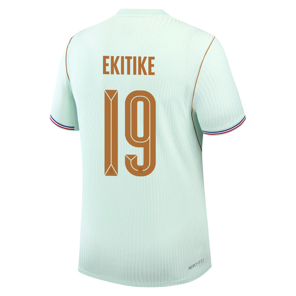 Hugo Ekitike 19 France National Team 2026 Away Jersey - Green, Men - Jersey Teams