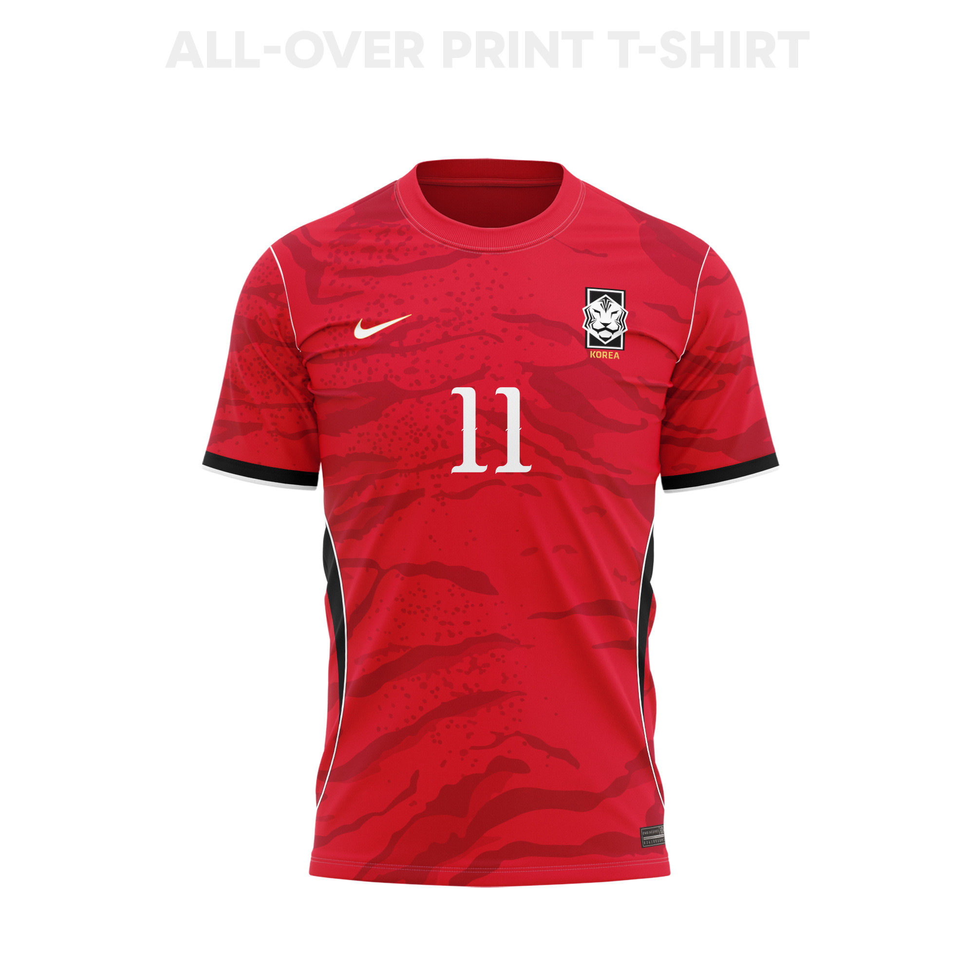 Hwang Hee-chan 11 South Korea 2026 Home 3D T-Shirt Fully Printed – Unisex, Red - Jersey Teams
