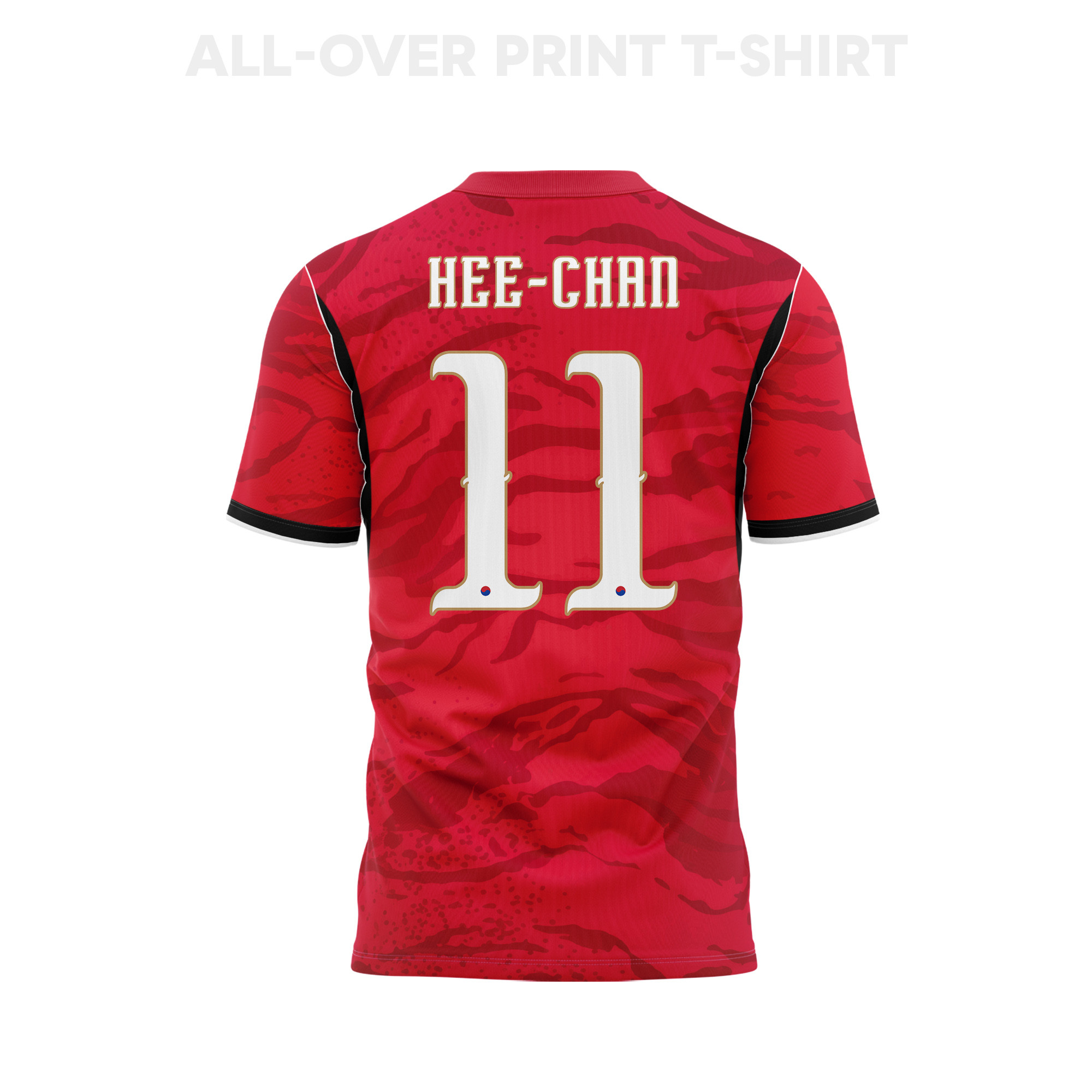 Hwang Hee-chan 11 South Korea 2026 Home 3D T-Shirt Fully Printed – Unisex, Red - Jersey Teams