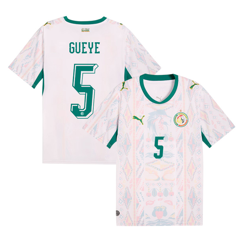 Idrissa Gueye 5 Senegal National Team 2026 Home Jersey - Men, White - Jersey Teams