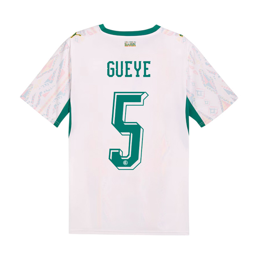 Idrissa Gueye 5 Senegal National Team 2026 x World Cup Patch Home Jersey - Men, White - Jersey Teams