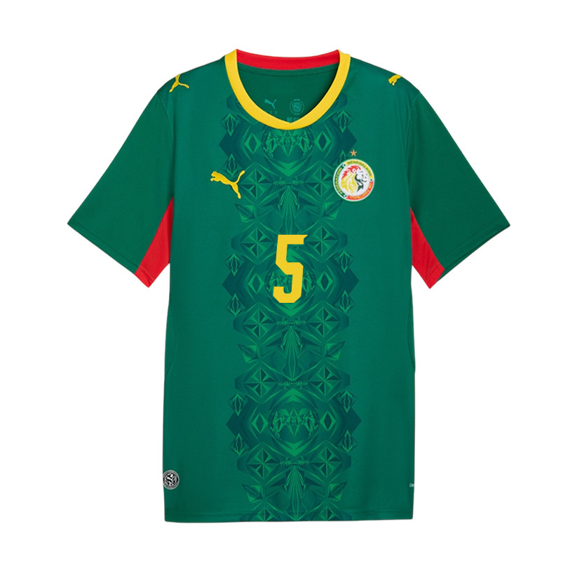 Idrissa Gueye 5 Youth Senegal National Team 2026 Away Jersey - Green - Jersey Teams