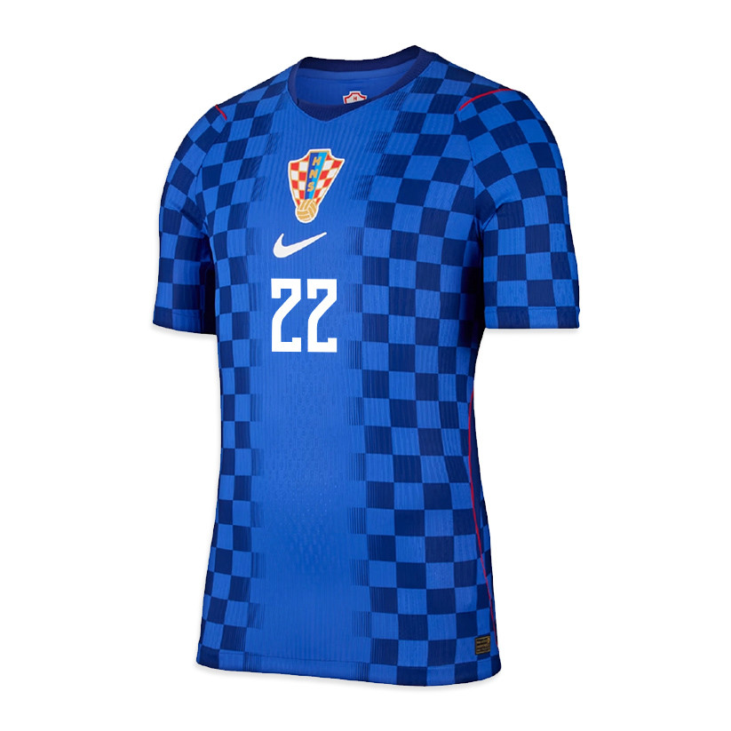 Igor Matanovic 22 Croatia National Team 2026 x World Cup Patch Away Jersey - Blue, Men - Jersey Teams