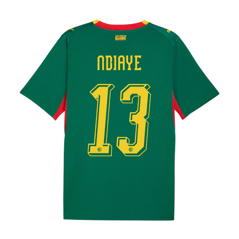 Iliman Ndiaye 13 Senegal National Team 2026 Away Jersey - Green, Men - Jersey Teams