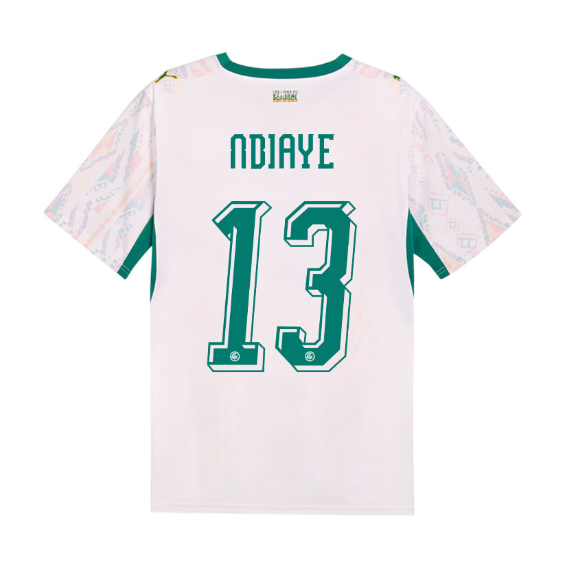 Iliman Ndiaye 13 Senegal National Team 2026 Home Jersey - Men, White - Jersey Teams