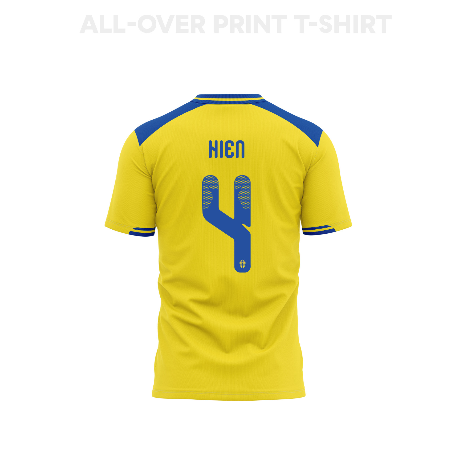 Isak Hien 4 Sweden 2026 Home 3D T-Shirt Fully Printed – Unisex, Yellow - Jersey Teams