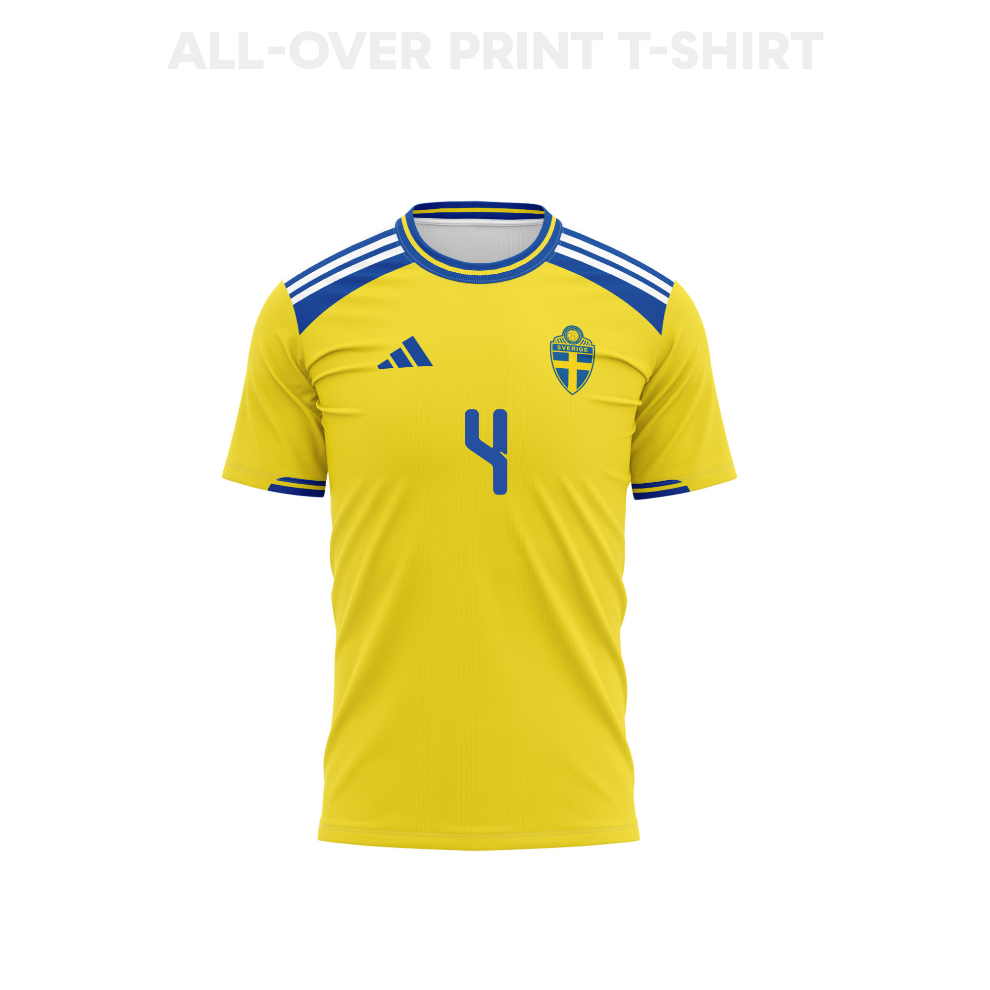 Isak Hien 4 Sweden 2026 Home 3D T-Shirt Fully Printed – Unisex, Yellow - Jersey Teams