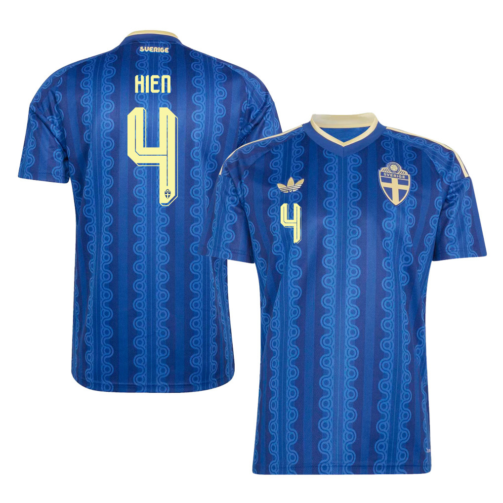Isak Hien 4 Sweden National Team 2026 Away Jersey - Blue, Men - Jersey Teams
