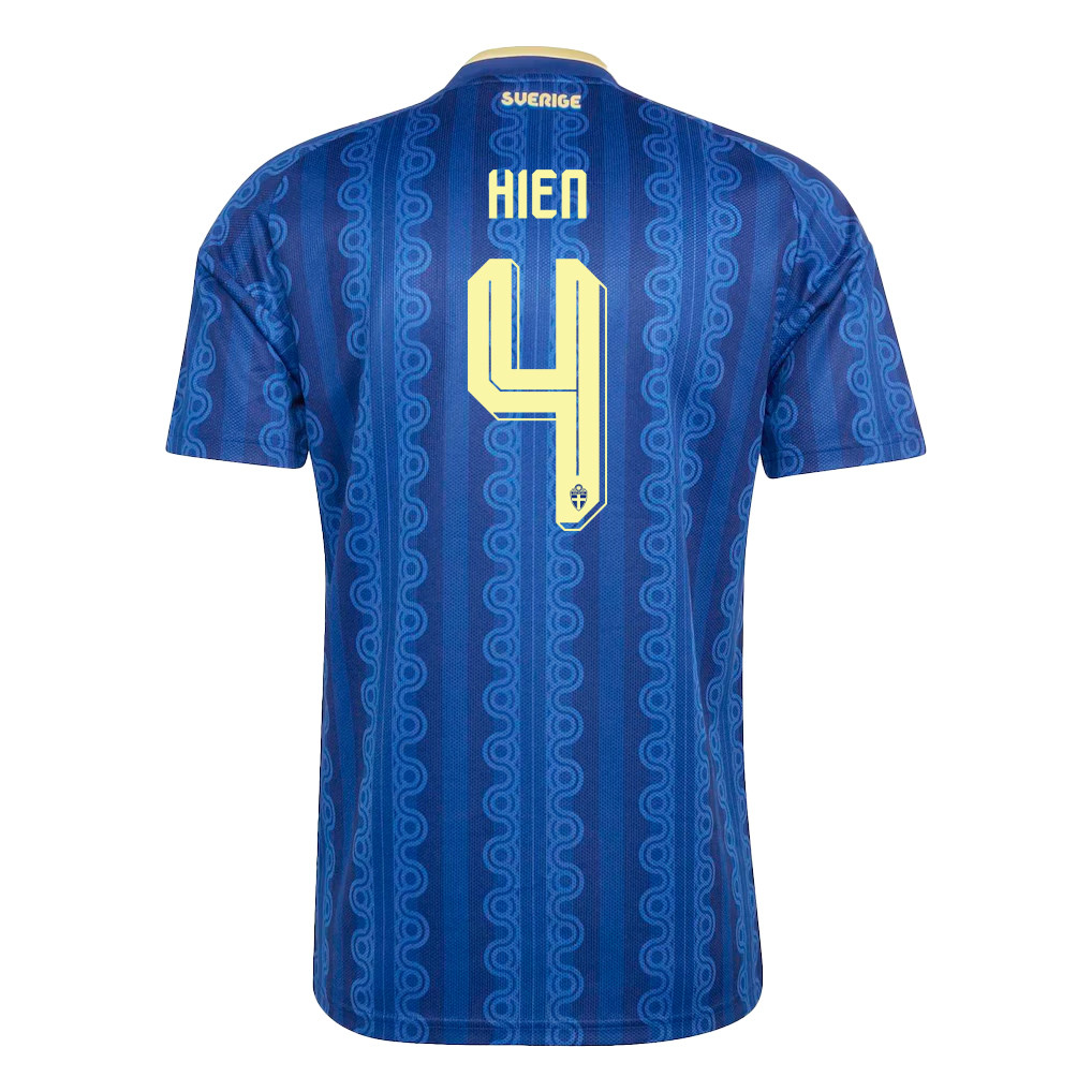 Isak Hien 4 Sweden National Team 2026 Away Jersey - Blue, Men - Jersey Teams