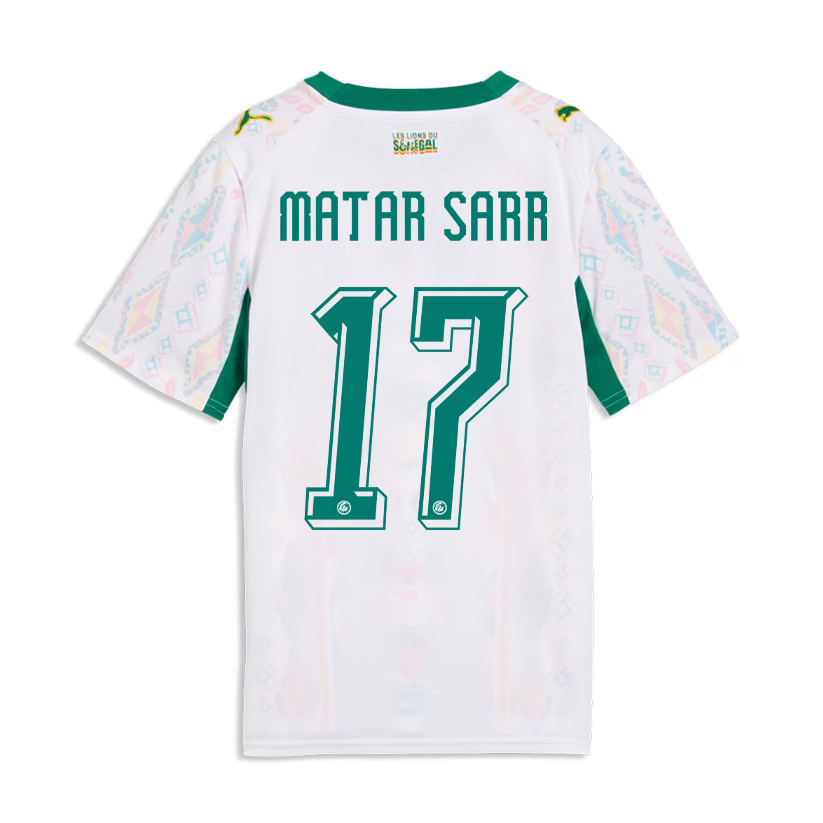 Ismaïla Sarr 18 Youth Senegal National Team 2026 Home Jersey - White - Jersey Teams
