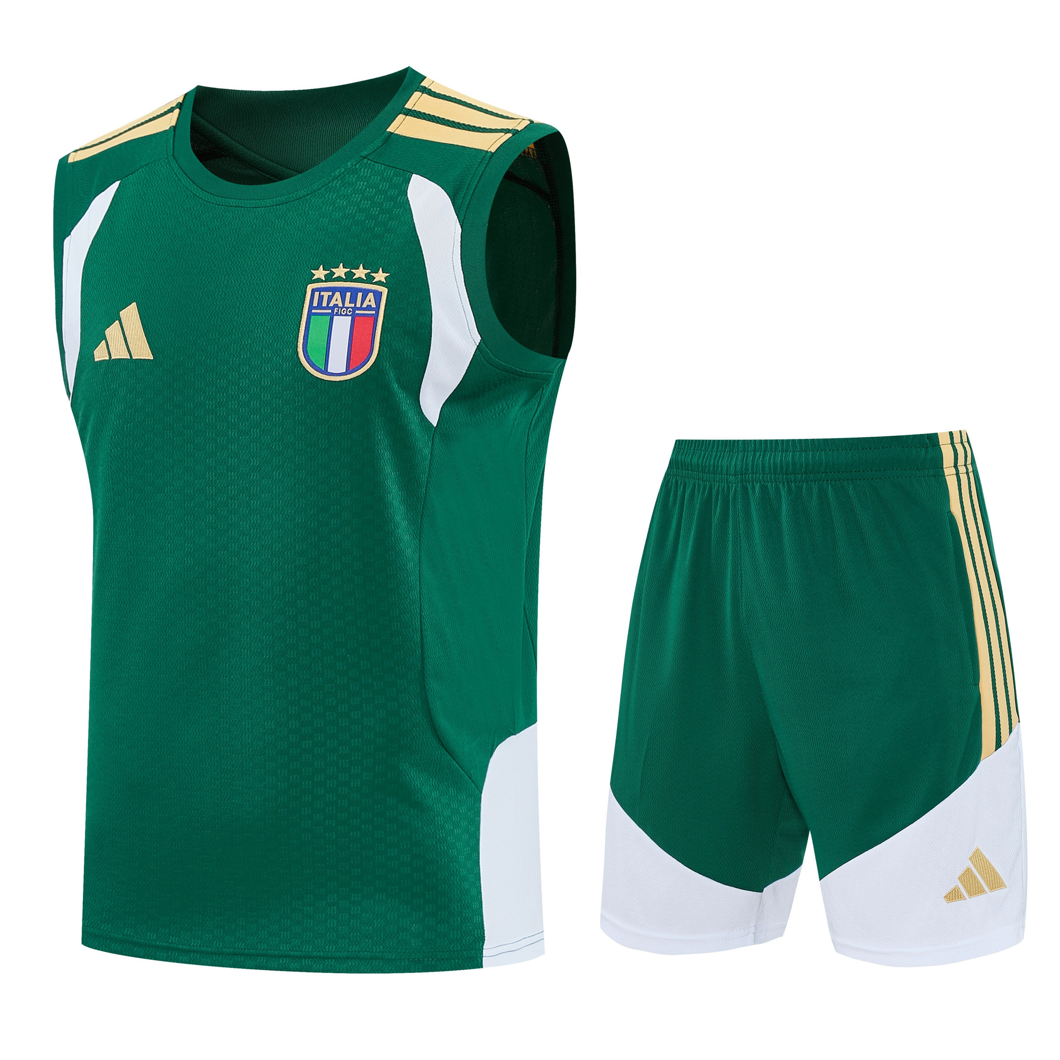Italy 2026-27 Sleeveless Training Set Men Soccer Kit – Green - Jersey Teams