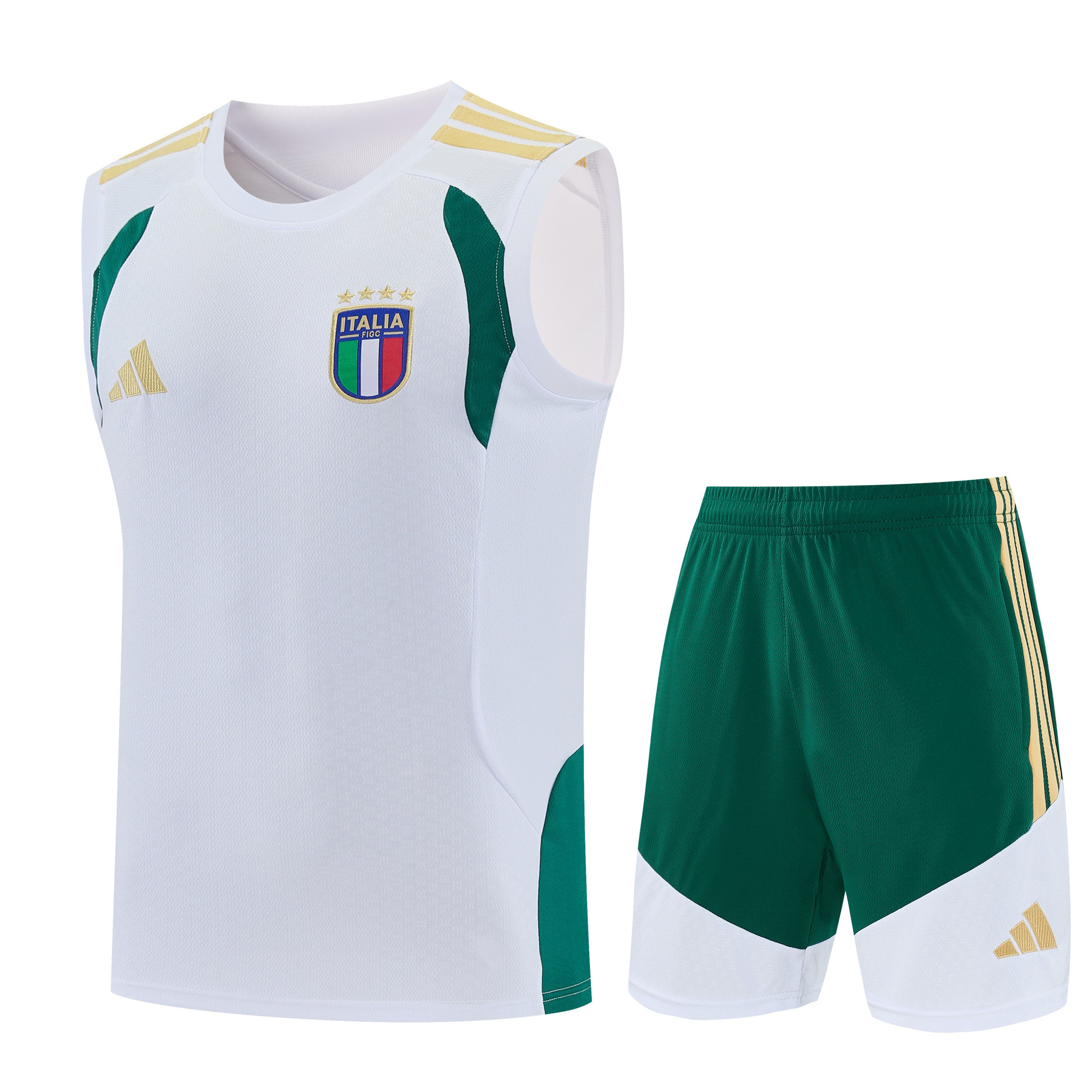 Italy 2026-27 Sleeveless Training Set Men Soccer Kit – White - Jersey Teams