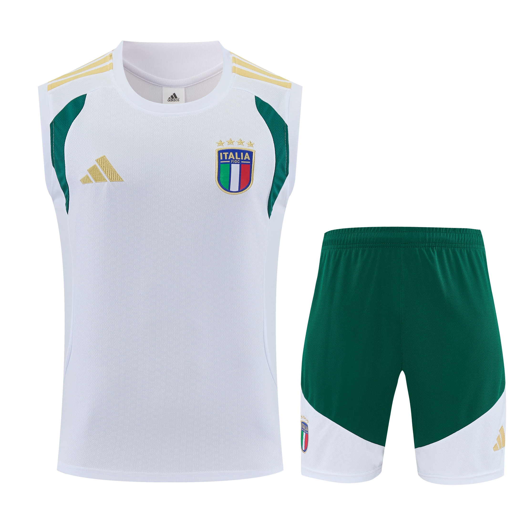 Italy 2026-27 Sleeveless Training Set Men Soccer Kit – White - Jersey Teams