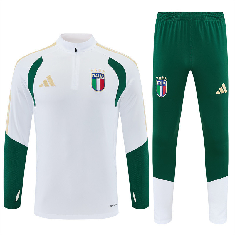 Italy National Team 2026 World Cup Training Set Tracksuit - White - Jersey Teams