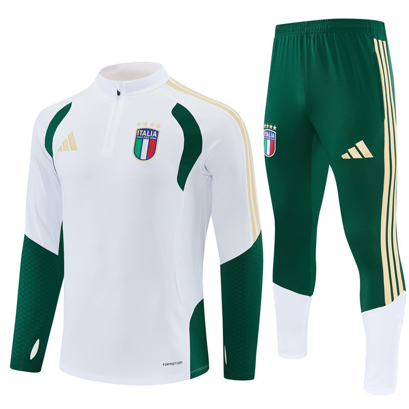 Italy National Team 2026 World Cup Training Set Tracksuit – White – Jersey Teams