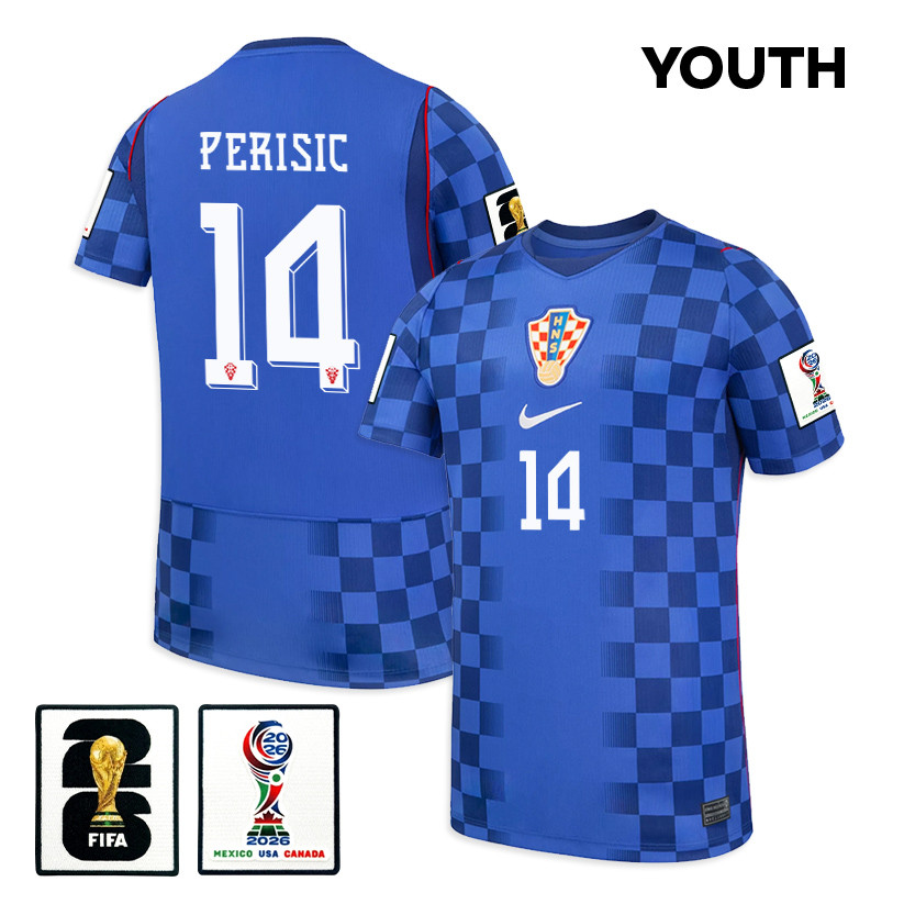 Ivan Perisic 14 Youth Croatia National Team 2026 Away Jersey - Blue - Jersey Teams
