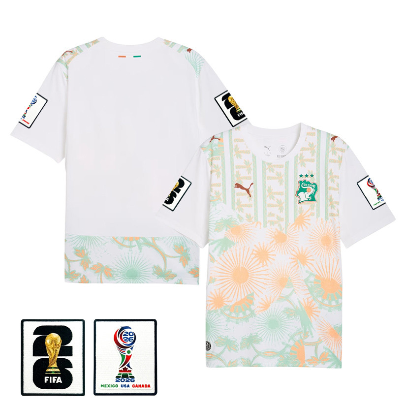 Ivory Coast National Team 2026 Away Jersey - White, Men - Jersey Teams