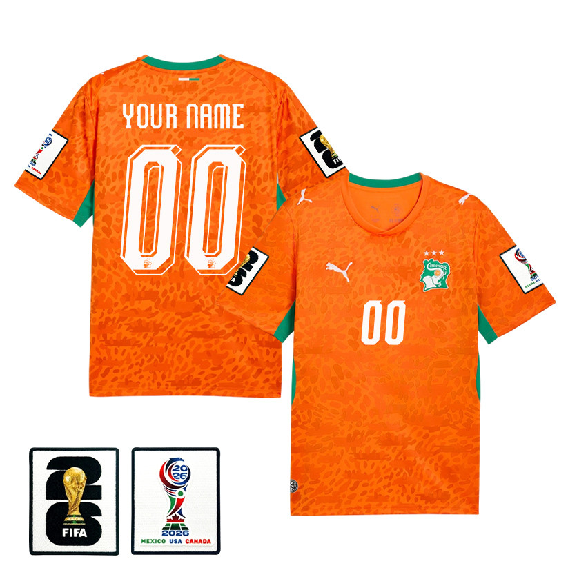 Ivory Coast National Team 2026 Personalized Home Jersey - Orange, Men - Jersey Teams