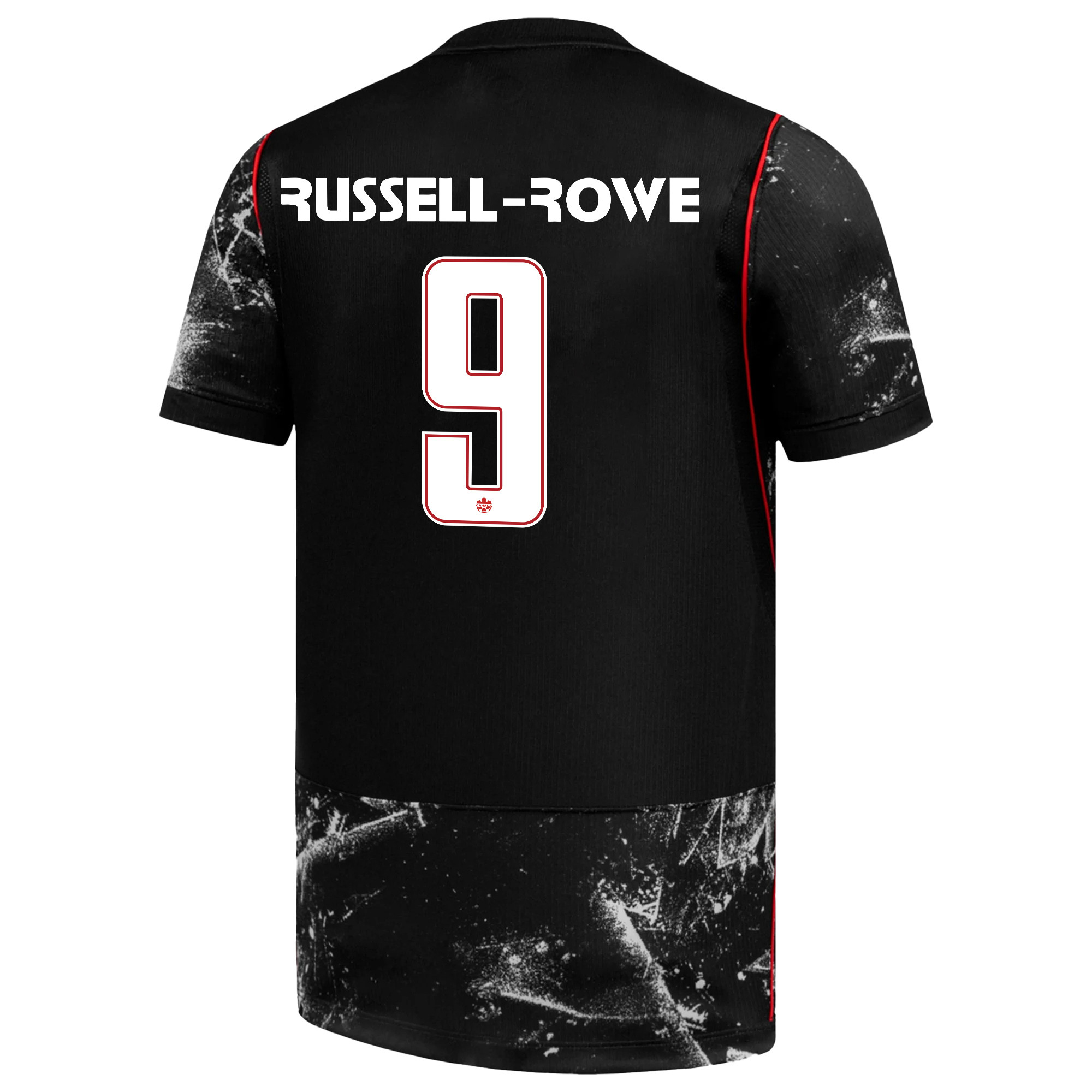 Jacen Russell-Rowe 9 Youth Canada National Team 2026 Away Jersey - Black - Jersey Teams