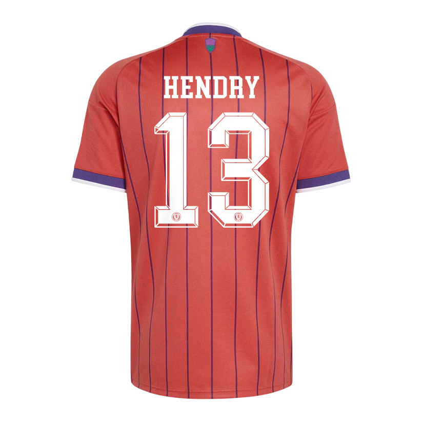 Jack Hendry 13 Scotland National Team 2026 Away Jersey - Red, Men - Jersey Teams